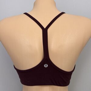 Lululemon Flow Y Wrap-Front High-Neck Bra Size 8 Nulu Burgundy W2CXSS B/C Cup